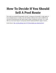 How To Decide If You Should Sell A Pool Route.pdf