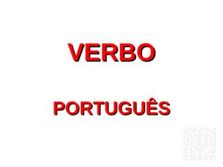 PORTUGUES - VERBO.ppt