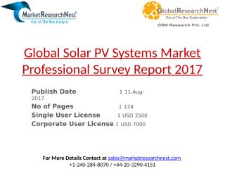 Global Solar PV Systems Market Professional Survey Report 2017.pptx