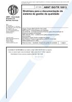 NBR 10013 NBR ISO TR 10013 - Diretrizes Para A Documentacao De Sistema De Gestao Da Qualidade.pdf