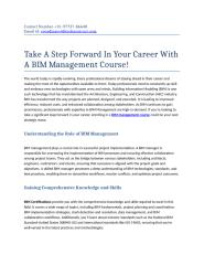 Take A Step Forward In Your Career With A BIM Management Course.docx