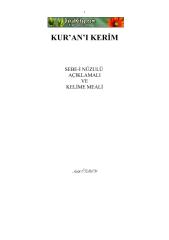 KUR'AN-I KERİM - Kelime Meali - Salih ÖZBEY.pdf