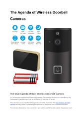 The Agenda of Wireless Doorbell Cameras.docx